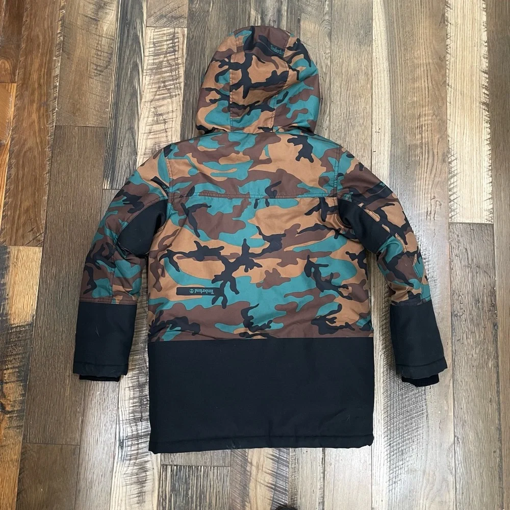 Timberland winter camo coat boy 10-12